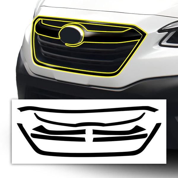 Fits Subaru Outback Front Grille Side Vinyl Chrome Delete Trim Blackout Decal Sticker Cover Overlay