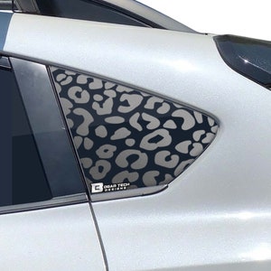 Fits CrossTrek XV 2018-2023 Rear Quarter Window Animal Leopard Cheetah Spots Print Vinyl Decal Stickers 2018 2019 2020 2021 2022 2023