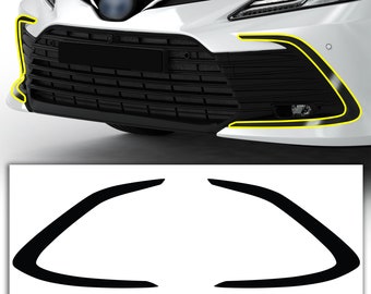 Fits Toyota Camry 2018-2024 Front Grille Vinyl Chrome Delete Trim Blackout Decal Sticker Film Overlay 2022