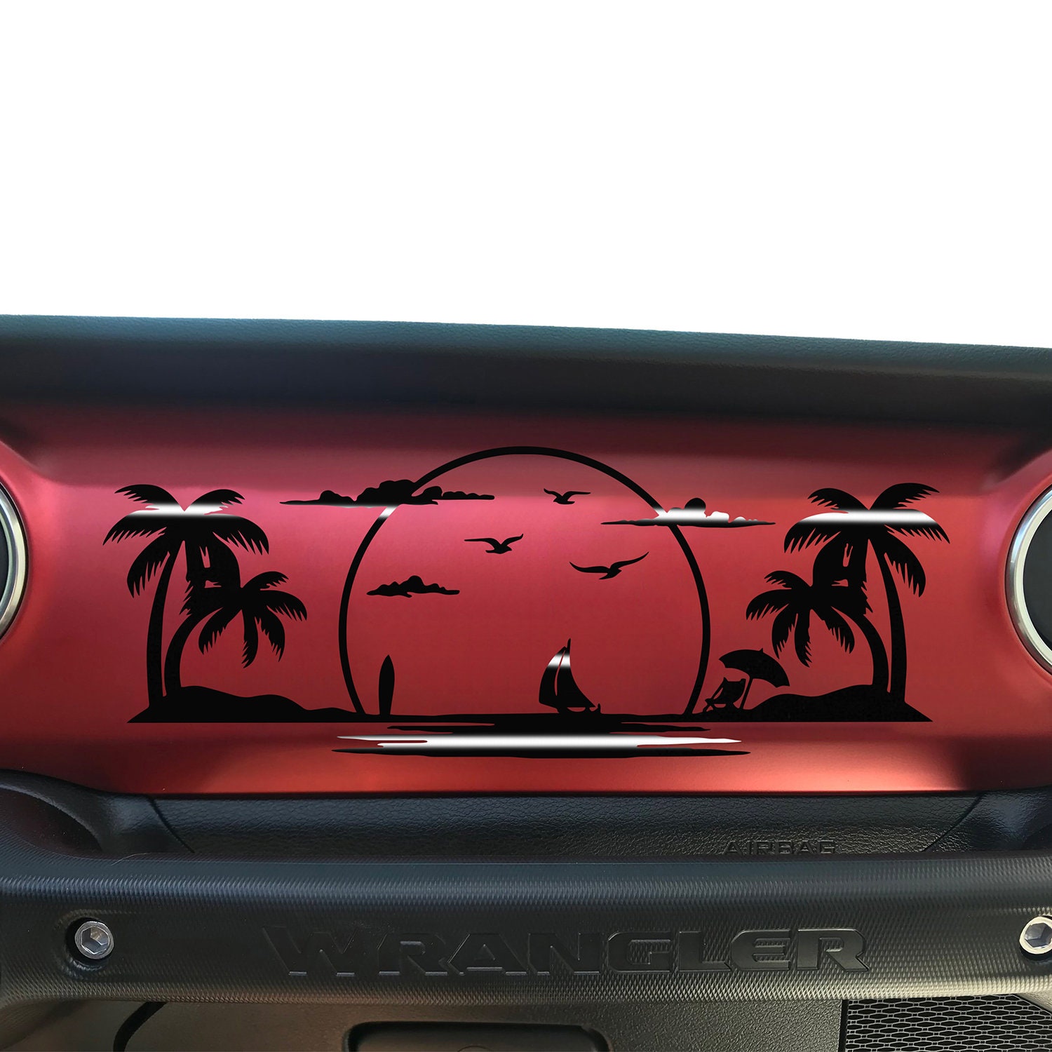 Dashboard Glove Box Beach Scene Vinyl Decal Sticker Fits Jeep - Etsy