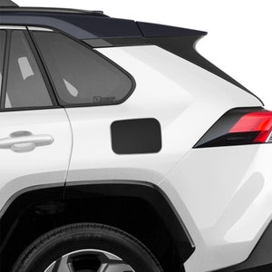 Revestimiento de vinilo para la tapa del depósito de combustible del Rav4: calcomanía mate y brillante para la tapa del depósito (2019-2025)