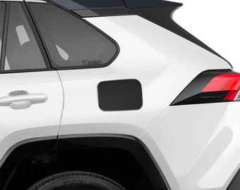 Naklejka winylowa na klapkę wlewu paliwa Rav4: matowa i błyszcząca (2019-2025)