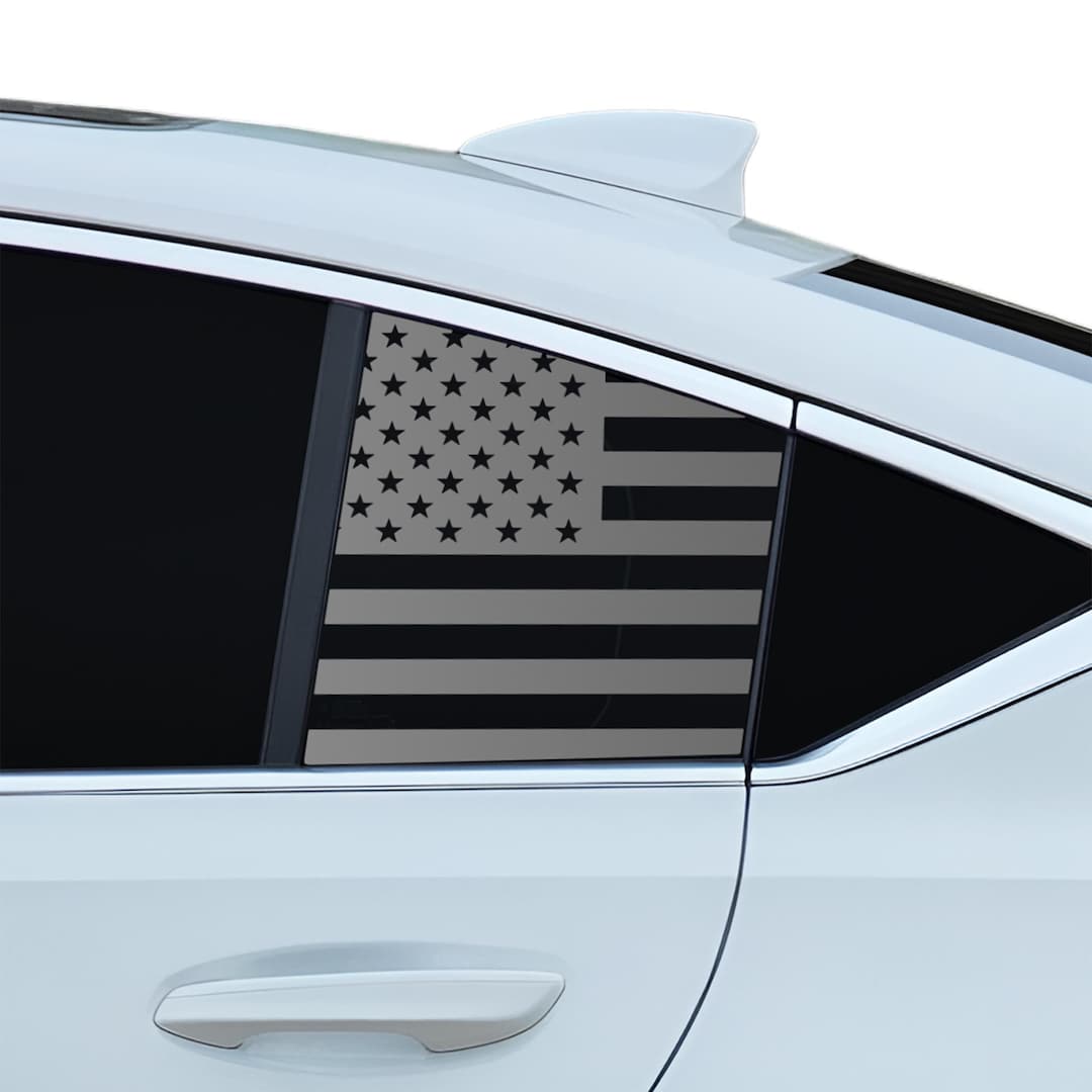 Cadillac CT5 (2020-2026) - American Flag Rear Vent Window Vinyl Decal ...