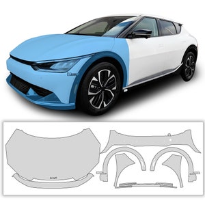 Fits Kia EV6 Wind Premium Pre Cut Paint Protection Film Clear Bra DIY PPF Decal Kit 2022 2023 2024