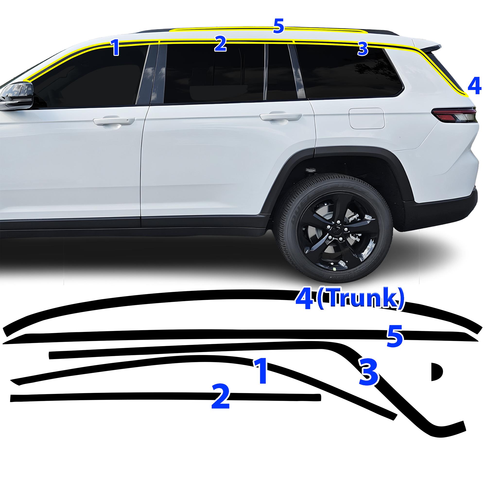 Juego De 3 Limpiaparabrisas Para Jeep Grand Cherokee L 2021-2022 (delanteros Y Trasero)