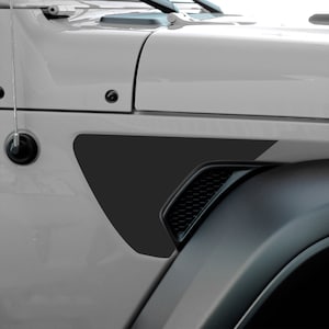 Precut Solid Side Fender Vent Vinyl Decal Fits Jeep Wrangler JL 2018-2025 and Gladiator 2020 2021 2022