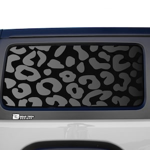 Adesivo de vinil com estampa de leopardo: Jeep Wrangler JL 2 portas com janela lateral