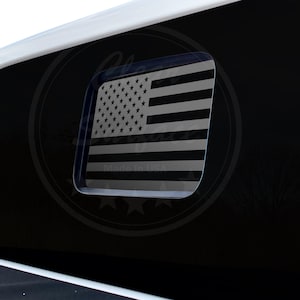 Fits 2020-2022 Jeep Gladiator Back Rear Middle Window American Flag Vinyl Decal Sticker 2020 2021 2022 Blue Red Green Line