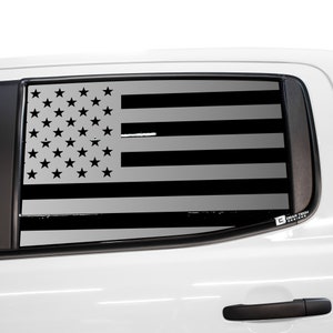 Fits Ford Ranger 2019 - 2023 Rear Side Window American Flag Vinyl Decal Stickers Distressed Blue Red Pink Line 2022 2021 2020