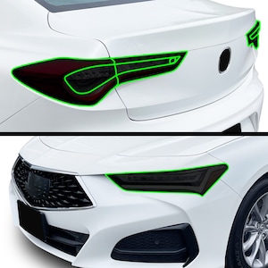 Fits Acura TLX 2021 - 2025 Head Reverse Brake Tail Light Precut Smoked Vinyl Tint Kit Film Overlay PPF Headlight Taillight 2022