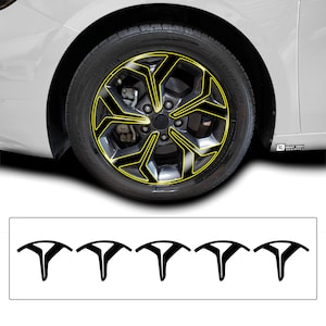 Fits Kia Forte 2019 2020 2021 Wheel Rim Vinyl Chrome Delete Trim Blackout Decal Sticker Cover Overlay