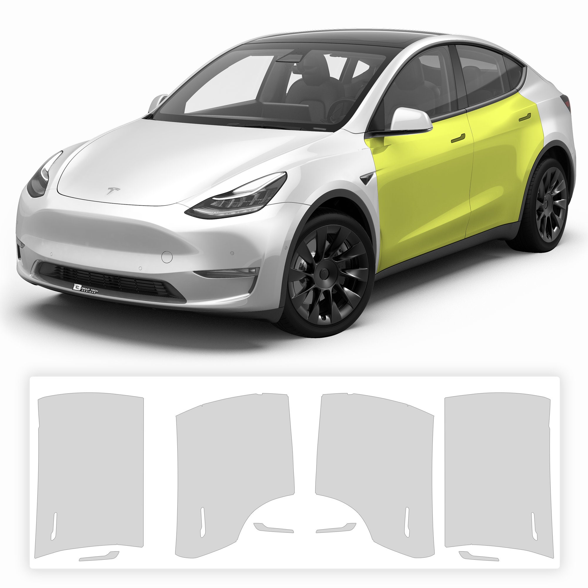 SHOP  Radlauf Lackschutzfolie für den Tesla Model Y (ab 01/2020)  Einstiegsleisten Transparent (150µm)