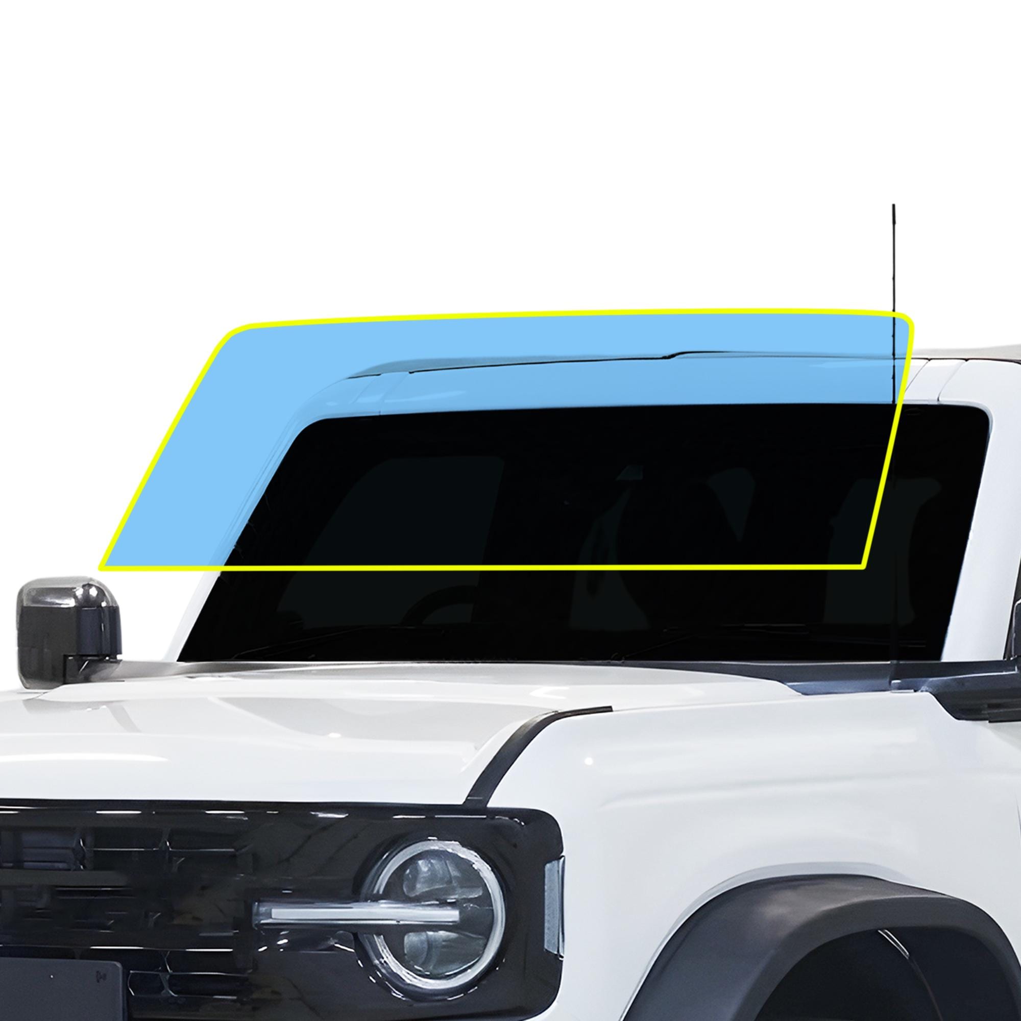 Precut For Ford Bronco 2021-2024 Front Rear Windshield Premium Clear Protection Self Healing Film 2021 2022 2023 2024