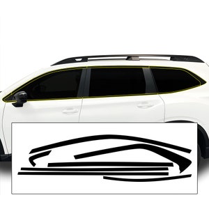 Fits Subaru Ascent 2023-2025 Front Grille Rear Bumper Wheel Vinyl Chrome Delete Trim Blackout Decal Sticker Overlay Film 2023 2024 2025