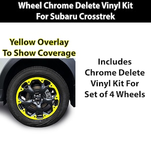 Fits Subaru Crosstrek 2018-2023 Wheel Rim Vinyl Chrome Delete Trim