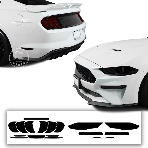 Passend für 2018 2022 Ford Mustang Komplettes Scheinwerfer Rücklicht Rauch  Tinte Kit Abdeckung Overlay Zubehör Zubehör 2019 2020 2021 Ecoboost GT -   Österreich