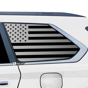 Fits Toyota Sequoia 2023 2024 Quarter Window American Flag Vinyl Decal Stickers Distressed Blue Red Pink Line