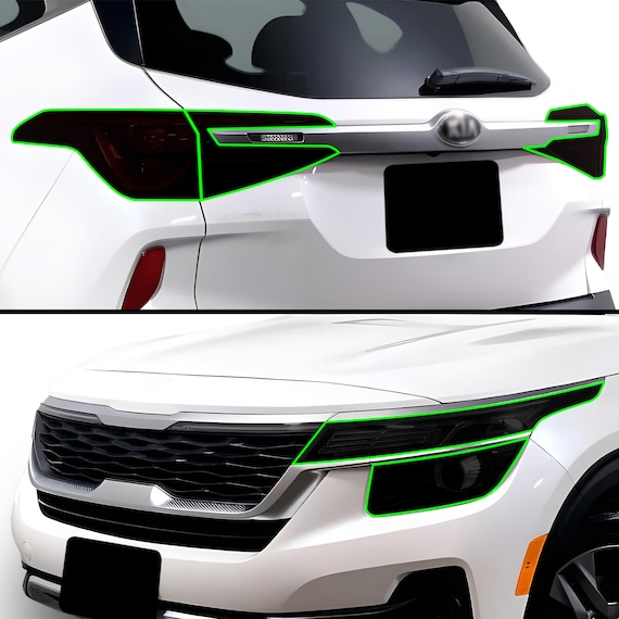 Fits Kia Seltos 2021 2023 Head Tail Light Precut Smoked Vinyl Tint Kit Film Overlay PPF Cover Headlight Taillight 2023 2022 2021 Etsy