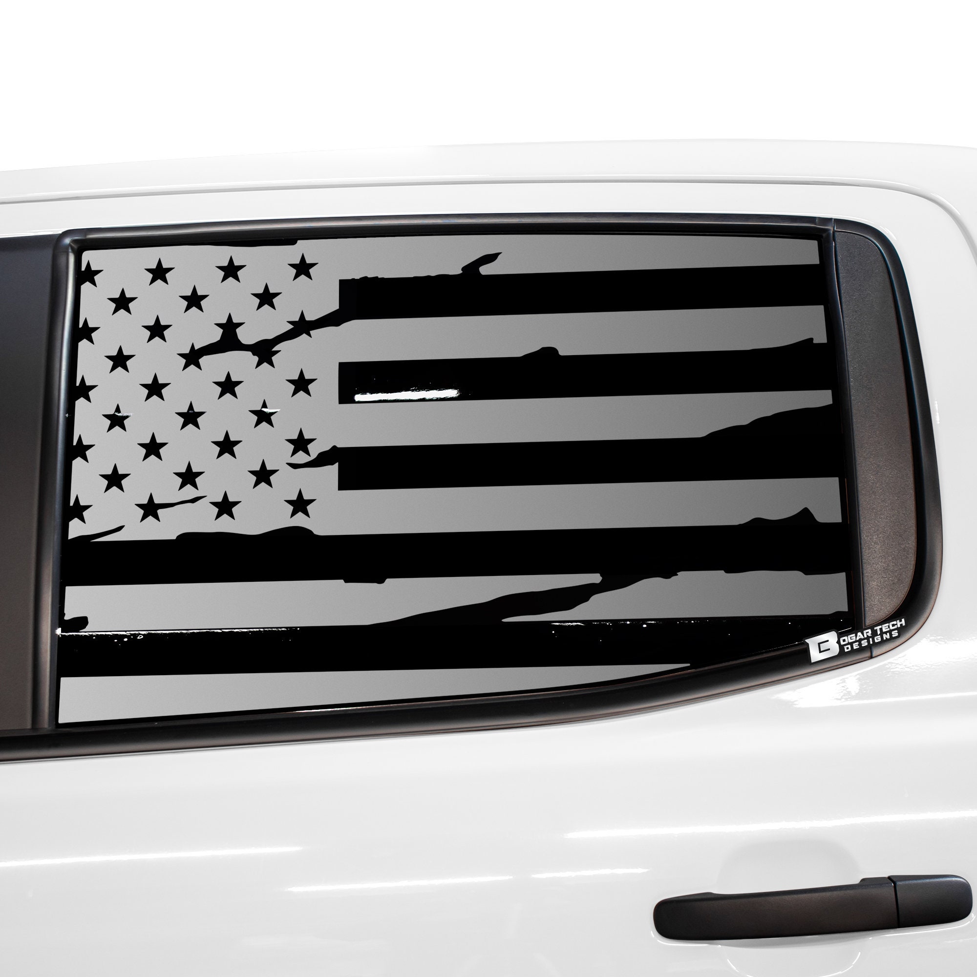 Ford Ranger American Flag Rear Window Decal: Distressed Vinyl (2019 ...