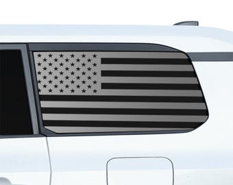 Toyota Land Cruiser 2024-2027 American Flag Vinyl Decal Stickers - Matte Black