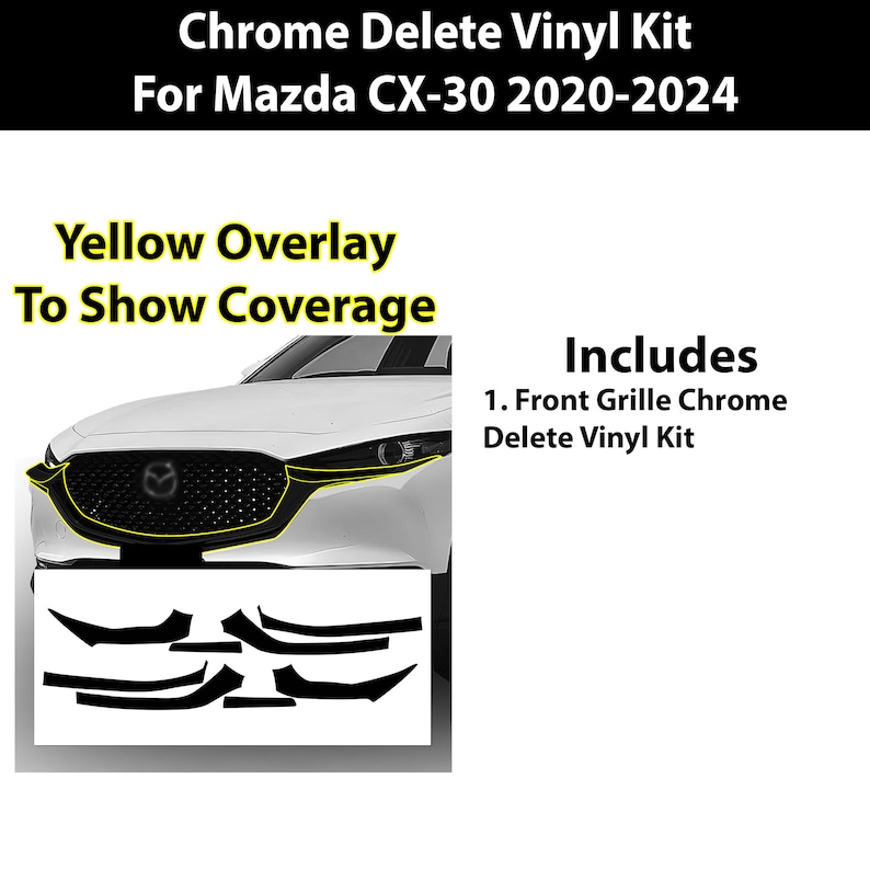 Mazda CX-30 Chrome Delete Kit: Blackout Vinyl Trim (2020-2026) - Etsy