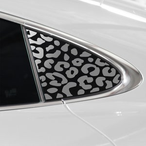 Fits Porsche Taycan 2020-2024 Quarter Window Animal Leopard Cheetah Cow Print Vinyl Decal Stickers 2020 2021 2022 2023 2024