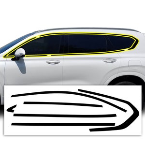 Hyundai Santa Fe Chrome Delete Kit: 2019-2023 Blackout Vinyl Trim