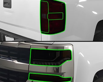 Zestaw do przyciemniania reflektorów i tylnych świateł do Chevroleta Silverado Smoked (2016-2018)