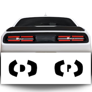 Fits Dodge Challenger 2015 2016 2017 2018 2019 2020 2021 2022 2023 2024 Rear Tail Light Race Track Blackout Overlay Vinyl Decal