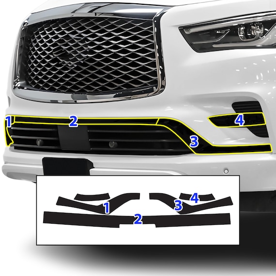 Fits Infiniti QX80 2011-2024 Front Rear Side Window Vinyl Chrome