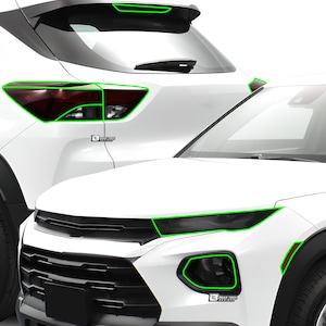 Fits 2021 2022 2023 Chevy Trailblazer Head Tail Light Precut Smoked Vinyl Tint Kit Film Overlay PPF