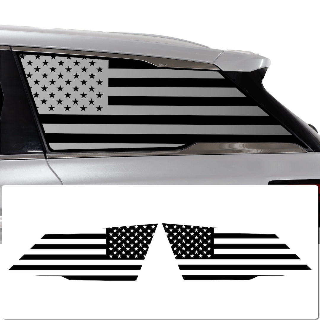 Fits Infiniti QX60 2022 2024 Quarter Window American Flag Vinyl Decal