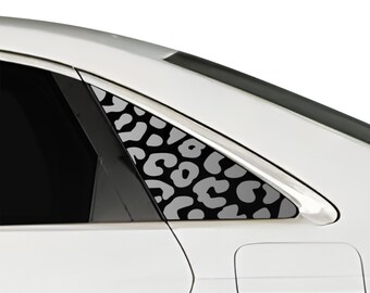 Audi A4 2020-2025 - Leopard Cheetah Cow Print Vinyl Decal Stickers - Matte Black