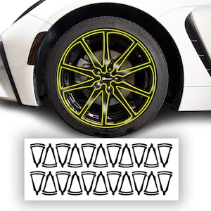 Fits Toyota GR86 86 2022 2023 Wheel Rim Vinyl Chrome Delete Trim Blackout Decal Sticker Film Overlay