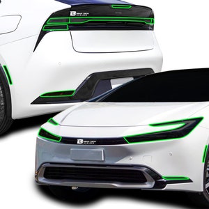 Fits Toyota Prius 2023 Head Tail Light Precut Smoked Vinyl Tint Kit Film Overlay PPF Cover Headlight Taillight