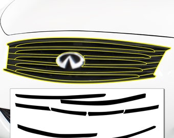 Infiniti G37 Front Grille Chrome Delete Blackout Vinyl (2008-2013)