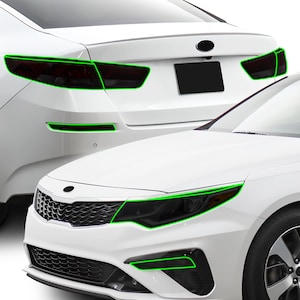Fits Kia Optima 2016 - 2020 Head Tail Light Precut Smoked Vinyl Tint Kit Film Overlay PPF Headlight Taillight 2019 2018 2017