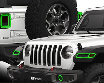 Jeep Wrangler JL 2 Door Smoked Amber Tail Light Tint Kit (2018-2026)