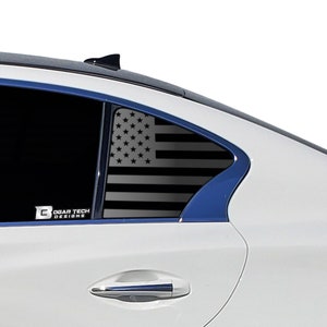 Passt 2018 2019 2020 2021 2022 2023 Infiniti Q50 Rückrücken Viertel Fenster American Flag Sticker Distressed Blau Rot Pink Grün Linie