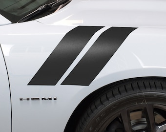 4" Front Fender Hash Marks Stripes Vinyl Decal Fits Dodge Charger and Challenger Matte Finish