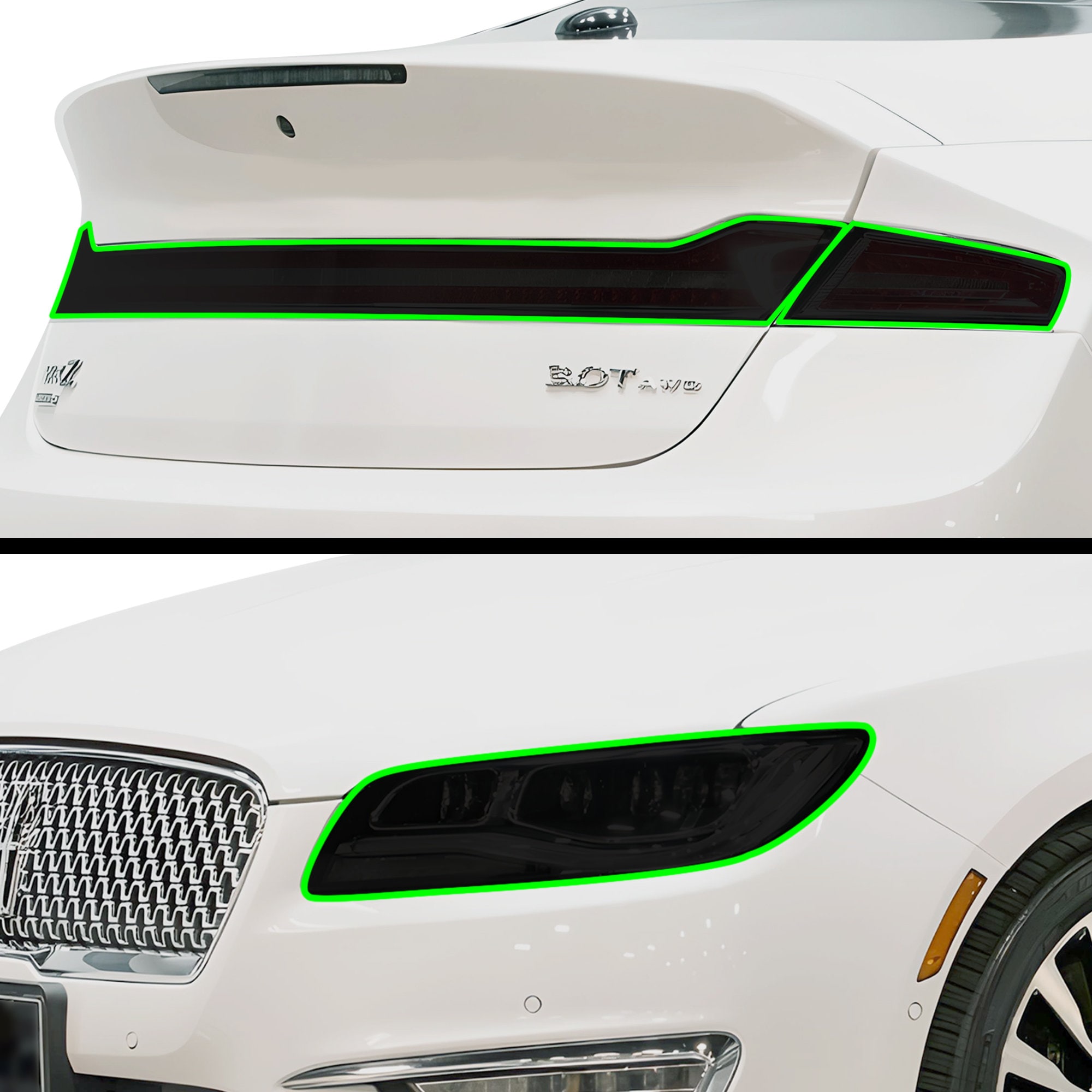 Lincoln MKZ Smoked Head & Tail Light Tint Kit (2013-2020) - Etsy