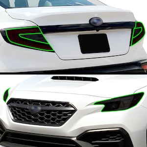 Fits Subaru WRX 2022 - 2024 Head Reverse Brake Tail Light Precut Smoked Vinyl Tint Kit Film Overlay PPF Headlight Taillight 2023