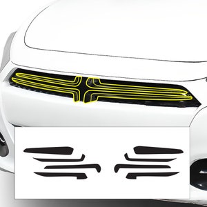 Dodge Dart Front Grille Blackout Vinyl Overlay (2013-2016)