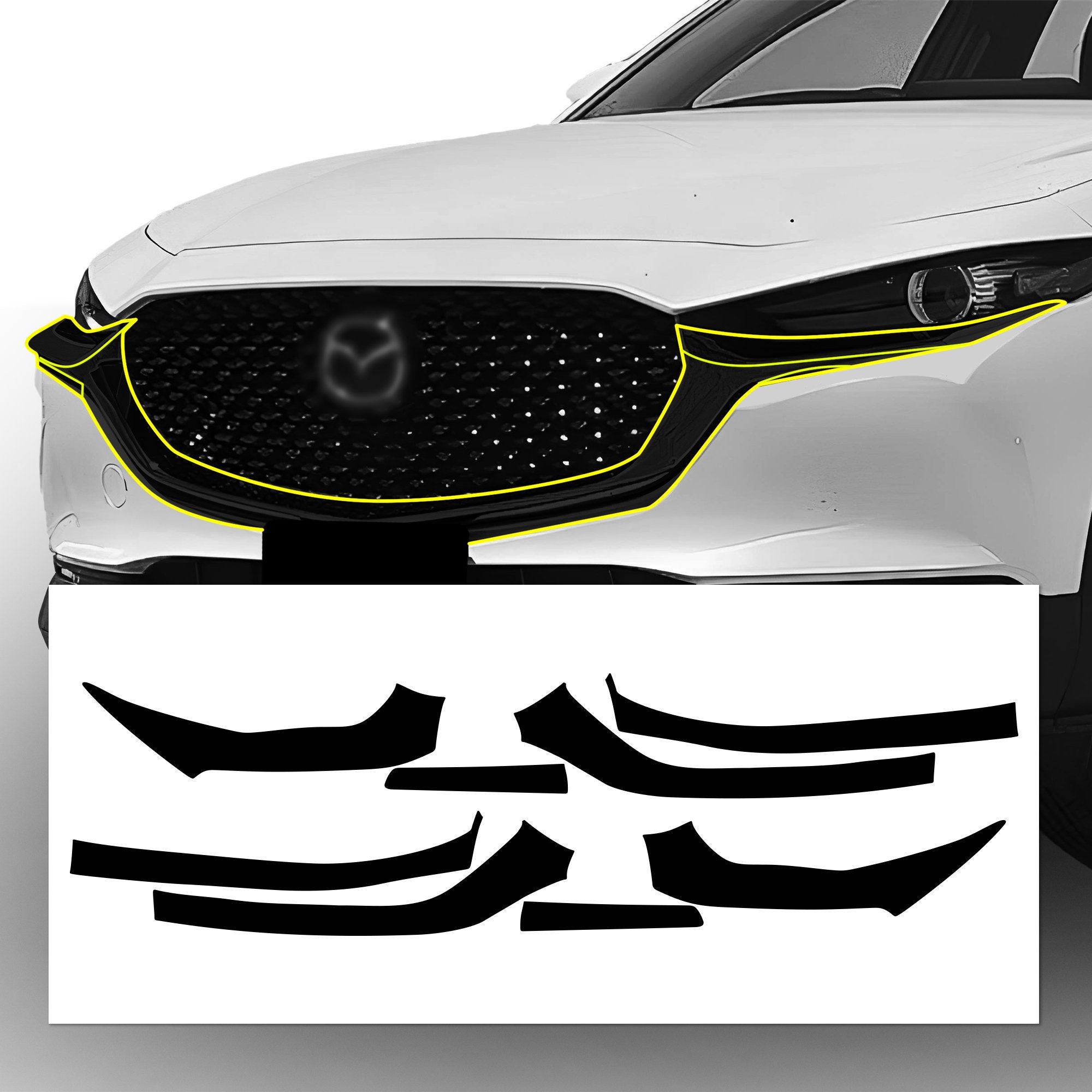 Für Mazda CX3 CX5 CX7 Hohe Qualität Kohlefaser Auto Türschild Sill Scuff  Anti Scratch Aufkleber Protector 4 Stück Fahrzeuginnenschutz - .de