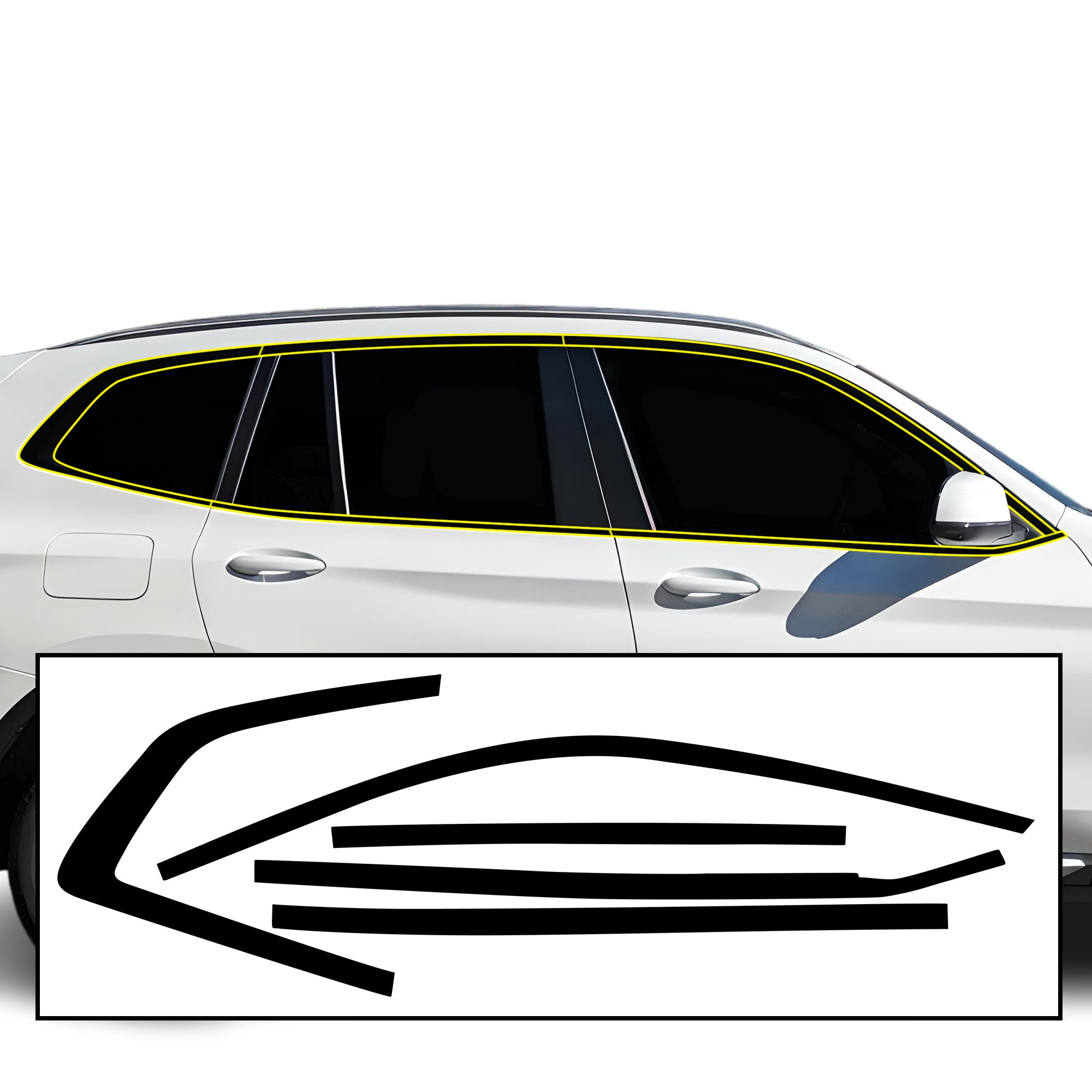 thumbnail image 2 of MWMotoring BMW Chrome Front/Rear Roof Trim Molding (2-Piece Set) – 5-Year Warranty 2 of 5