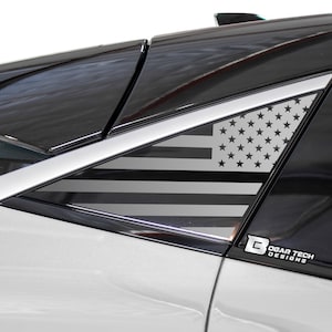 Fits Nissan Ariya 2023 2024 Quarter Window American Flag Vinyl Decal Stickers Distressed Blue Red Line