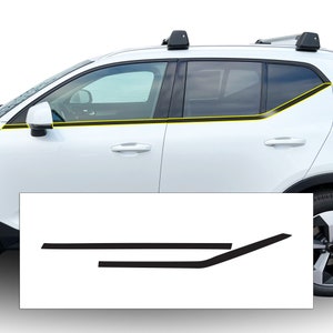 Fits Volvo XC40 2019 - 2023 Front Grille Side Vinyl Chrome Delete Trim Blackout Decal Sticker Overlay Film 2022 2021 2020