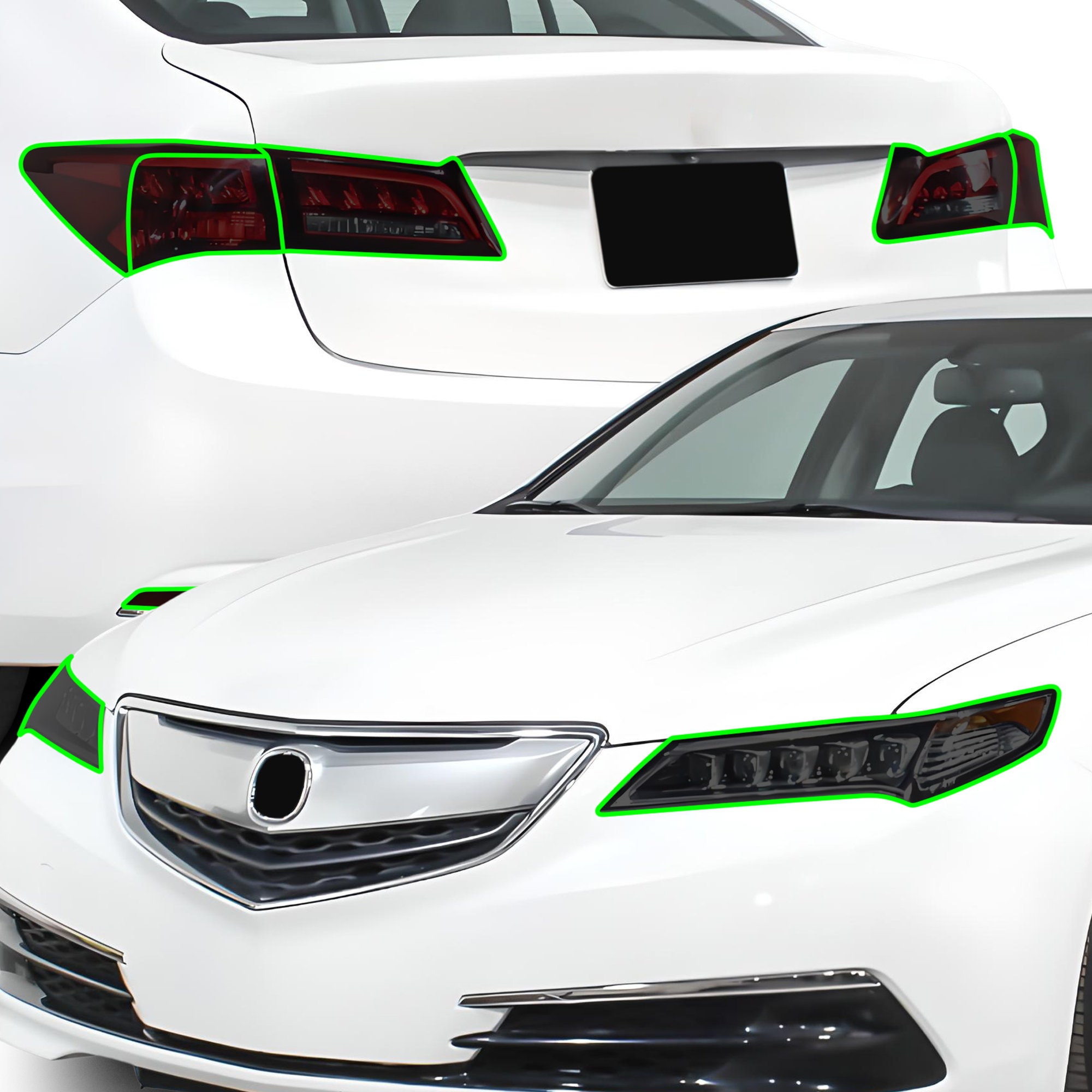 アキュラ TLX ヘッドライト/テールライト用プレカットスモークビニール