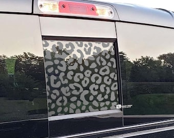 Fits Dodge Ram 2009-2026 Rear Back Window Leopard Cheetah Print Vinyl Decal Sticker 2020 2019 2018 2017 2016 2015 2014 2013 2012 2011 2010