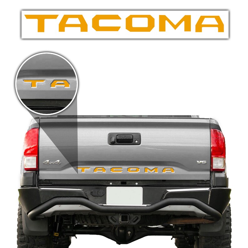 Tailgate Letter Insert Vinyl Decal Stickers Fits Toyota Tacoma Etsy